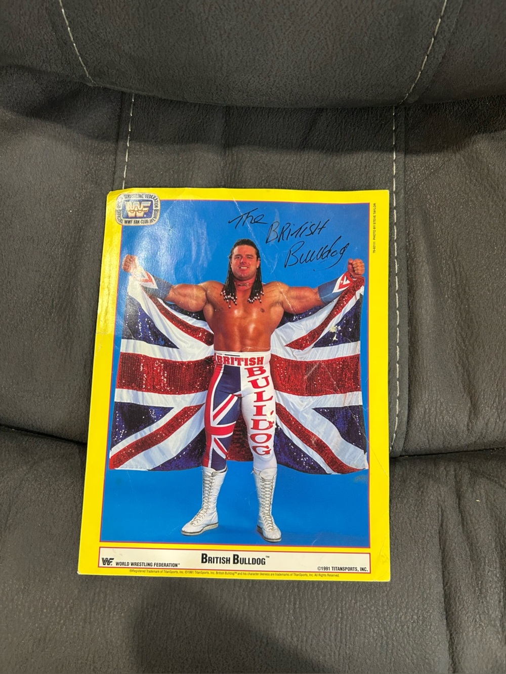 “The British Bulldog” Davey Boy Smith - WWF fan club 8x10 photo!